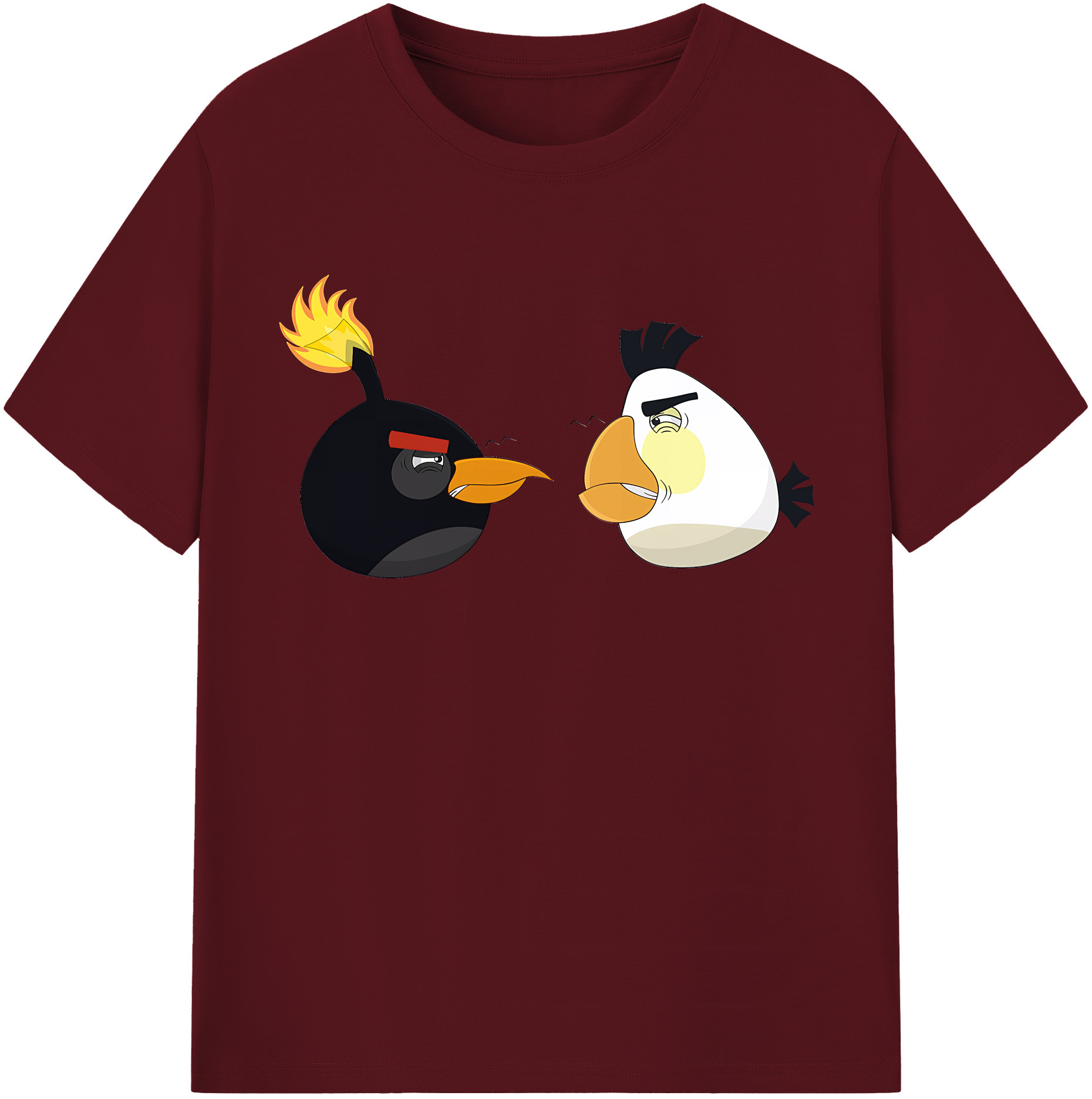 （画像用） Angry Birds アングリーバード 綿100％半袖Tシャツ（フロントプリント）